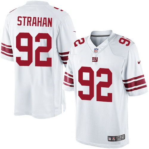 Men's Limited Michael Strahan Nike Jersey White Road - #92 NFL New York Giants